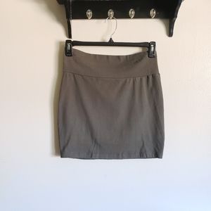 Charlotte Russe OD green jersey mini skirt